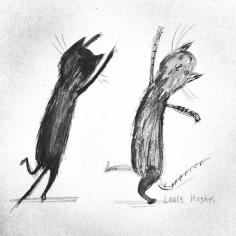 Marley & Willie :) Laura Hughes - illustrator cat dance