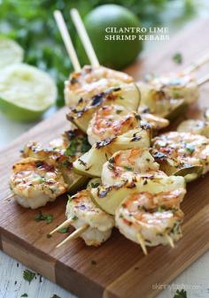 
                    
                        Grilled Cilantro Lime Shrimp Kebabs – ﻿ naturally "skinny" perfect as an appetizer or serve them for dinner! #weightwatchers #glutenfree #paleo #lowcarb #summer
                    
                