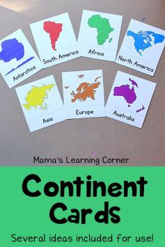 
                    
                        Continent Cards: Free Printable - lots of suggestions for use included in the post!
                    
                