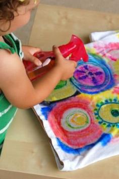 
                    
                        This color spray, science through art activities for kids is a really fun way to take a look at how color spreads.
                    
                