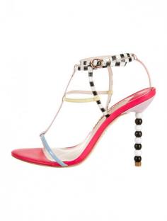 
                    
                        Pink and multicolor leather sandals
                    
                