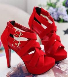 
                    
                        Gorgeous red high heel sandals fashion
                    
                