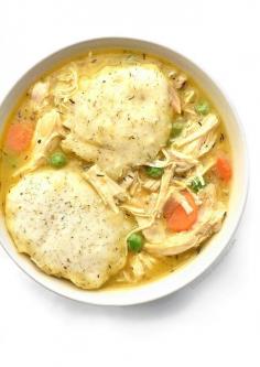 
                    
                        Chicken and Dumplings is the perfect comfort food. This delicious and easy version is made with roasted chicken and topped with tasty dill dumplings.
                    
                