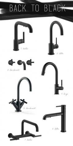 
                    
                        kitchen and bath design trends - black faucets // coco+kelley
                    
                