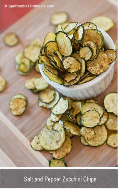
                    
                        Oh MY Goodness. These zucchini chips are SO good. Full of flavor, and just a little spicy because of the pepper. Amazingly easy to make, too! Would be perfect with a homemade garlic dip.
                    
                