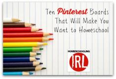 
                    
                        10 Pinterest Boards That Will Make You Want to Homeschool — Homeschooling In Real Life
                    
                
