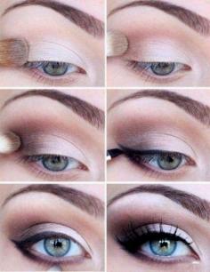 Beautiful Eye Makeup - if only it was this easy! #womnly  #eyemakeup #makeup #make_up #eyemakeupideas