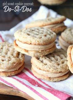 
                    
                        Copycat Do-Si-Dos Recipe... the popular Peanut Butter Sandwich Girl Scout cookie that you can easily make at home and it's SO much better!
                    
                