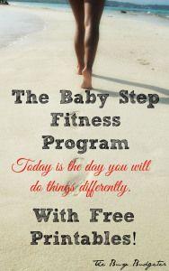 
                    
                        Baby Step Fitness Program. This is perfect for the person that keeps losing motivation. This isn't a "diet". It's a 6 step behavior modification program that changes the way you see food and fitness. Like Dave Ramsey or FlyLady for fitness.
                    
                