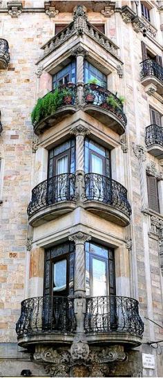 Ethnic Architecture - Wrought iron railings - Barcelona, Spain