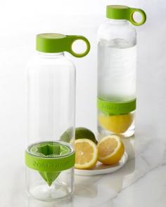 I have one if these and it's great for infused water! Citrus Zinger Water Bottle at Neiman Marcus.