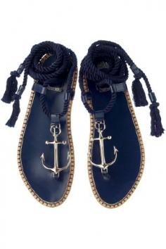 Navy anchor sandals totally in love!