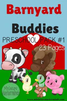 
                    
                        Barnyard Friends Free 23 Page Preschool Printable Pack This pack is designed to help preschoolers practice a few common math and literacy concepts. There are 23 pages in the pack with activities th...
                    
                