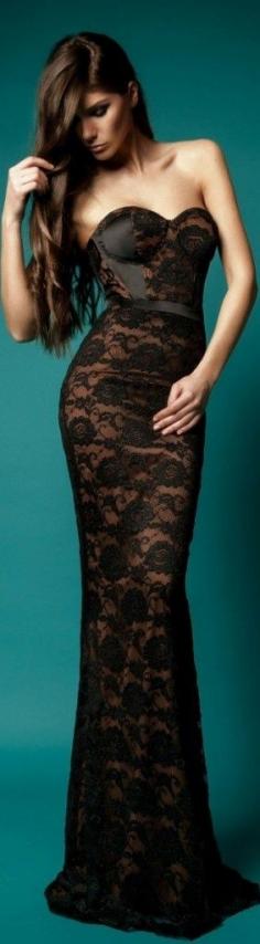 Black Lace Gown.