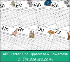 
                    
                        Free ABC Letter Find Uppercase & Lowercase for all 26 letters - 3Dinosaurs.com
                    
                