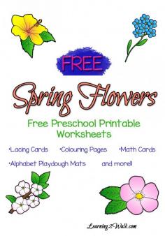 
                    
                        Spring Free Preschool Printable Worksheets pinnable image
                    
                