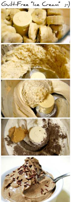 
                    
                        Guilt-Free “Ice Cream” Frozen bananas, peanut butter and cocoa powder
                    
                