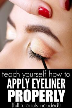 
                    
                        If you don't know which kind of eyeliner to purchase, or how to apply it without making yourself look like a cheap raccoon, this collection of makeup tutorials is just what you need to teach yourself how to apply eyeliner properly!
                    
                