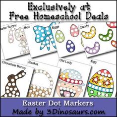 Free Easter Dot Marker Printable Set (18-Page Instant Download) | Free Homeschool Deals ©