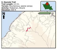 
                    
                        Kaunala Trail, hiking.
                    
                
