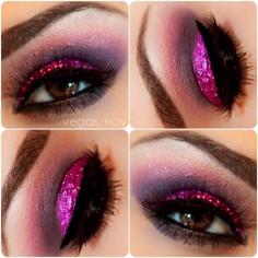 #beauty #makeup #glitter #pink