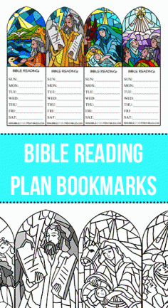 
                    
                        Free Printable Bible Reading Plan Bookmarks for Children.  Color your own, and editable for customization. www.biblestorypri...
                    
                