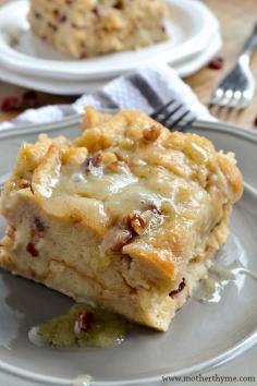 
                    
                        Bread Pudding with Vanilla Bean Sauce | Mother Thyme
                    
                