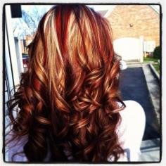 red hair blonde highlights possibly my next hair style!