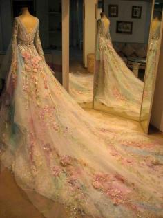 Beautiful Princess Fairytale Wedding Gown found on facebook page Pensees elegantes