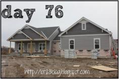 
                    
                        day 76 - new construction house blog - gray house or grey house, white trim, craftsman detail, ranch
                    
                