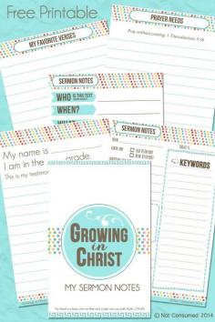 
                    
                        Are you looking for a better way to help your child learn during the sermon? This FREE printable sermon notebook is the perfect solution to helping your child grow in Christ!
                    
                