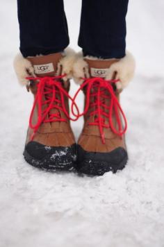 UGG SNOW BOOTS - The Adirondack Boot. OMGOSH!! These are what we used to call Duck Boots!! (They are great for wet conditions but terrible at keeping feet warm if its cold!)