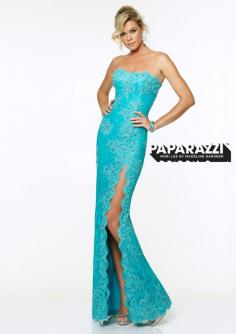 Paparazzi by Mori Lee 97001 Fitted Lace Dress