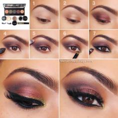 pictorial-tutorial for the "Autumn Smokey" look using @motivescosmetics for @Laura Jayson Hunter "LaLa's Court" palette. Use my referral code MARYAMNYC to get yours at motivescosmetics.com -- and now for the tutorial, also on my blog MaryamMaquillage.com:  1. Apply a thin layer of #MotivesCosmetics Eye Base to prime the lids and get an even, matte surface. For this step, I like to use my finger, but you can use a brush.  2. Using #Motives cream shadow in Brown Sugar, app…