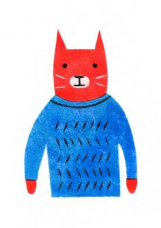 Blue sweater cat.