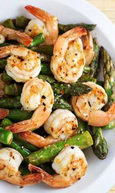 
                    
                        Shrimp and Asparagus in a Lemon Sauce
                    
                