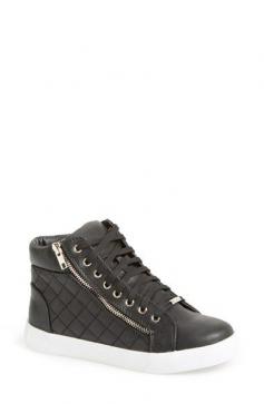 
                    
                        Free shipping and returns on Steve Madden 'Decaf' Quilted High Top Sneaker (Women) at Nordstrom.com. Diamond-quilted panels rev up the streetwise style of a standout high-top sneaker in a sleek faux-leather finish.
                    
                