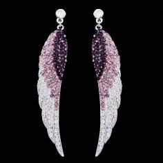 
                    
                        Angel Wing Earring Purple Rhinestone Crystal
                    
                