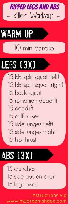 Ripped Legs And Abs - Killer Circuit Workout