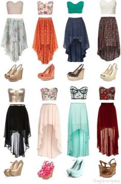 Skirts and bandeaus. hot summer outfits #summer outfits #clothes summer #fashion for summer #my summer clothes