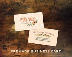 
                    
                        Premade Floral Business Card Design  Boutique by KellyJaneCreative www.etsy.com/...
                    
                