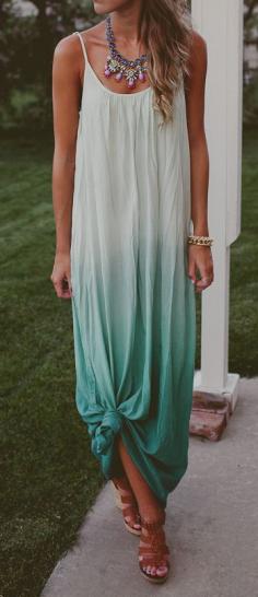 Love this ombre maxi dress just without the knot