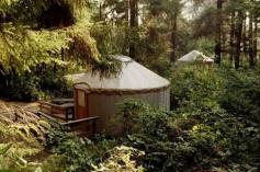 
                    
                        Yurt camping at Beverly Beach State Park in Oregon - the yurts rent for about $40 a night.
                    
                