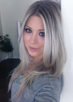 ash blonde ombre hair - let's see how close I can get to this Sunday morning :)