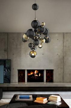 Contemporary Descendant of Retro Sphere Lighting: Atomic Suspension Lamp | Home and Interior Design Ideas - HomeDecoDesign.Info