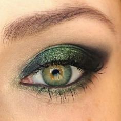 
                    
                        Black and Green eye shadow. Or this. Too much green though?
                    
                