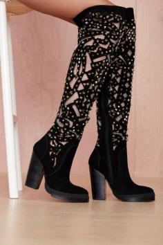 
                    
                        Studded Suede Boot - Shoes ==
                    
                