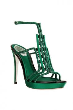 René Caovilla emerald shoes
