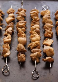 
                    
                        Beer and Brown Sugar Chicken Skewers (aka Grumpy Monk Chicken) - directions for the grill, the oven and the stovetop are all included!
                    
                