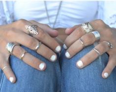 
                    
                        Pretty silver rings by Grace Bijoux.
                    
                